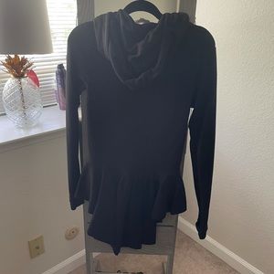 Black hooded sweater